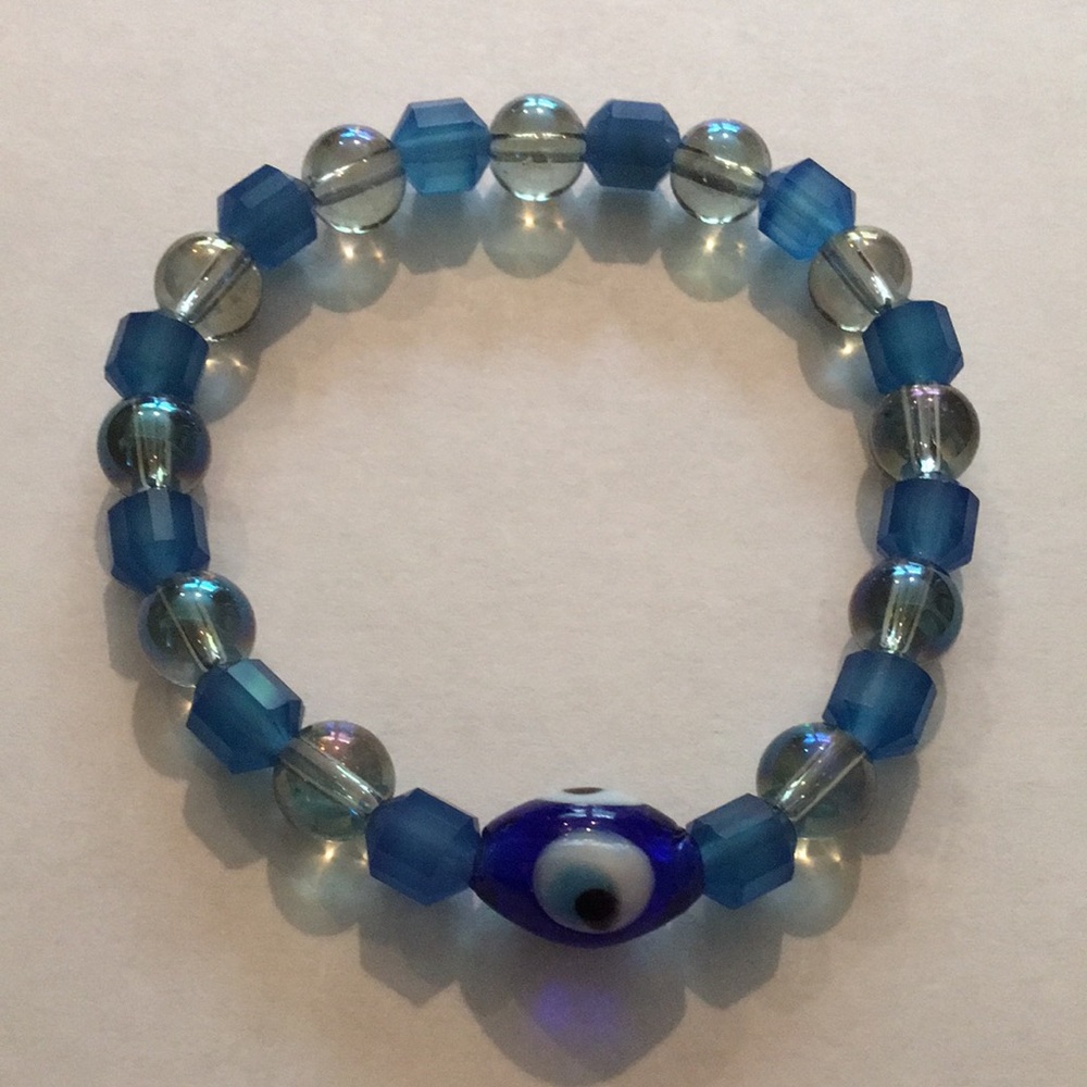 Amazonite and Mystic Quartz Crystal Protection Talisman Bracelet